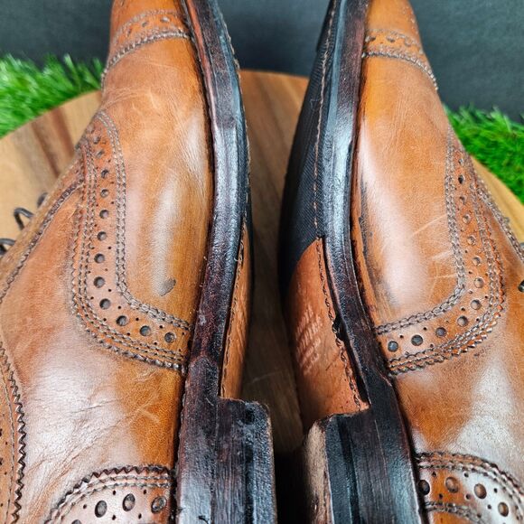 Brooks Brothers Walnut Brown Leather Medallion Cap Toe Men Size 7.5 D Lace Up main image 16